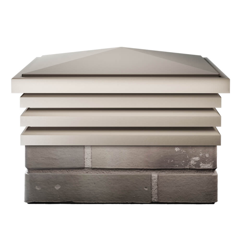 Колпак Zking Бона ХайТек Бежевый на столб 1.5х1.5 кирпича (385х385мм) Белгород фото