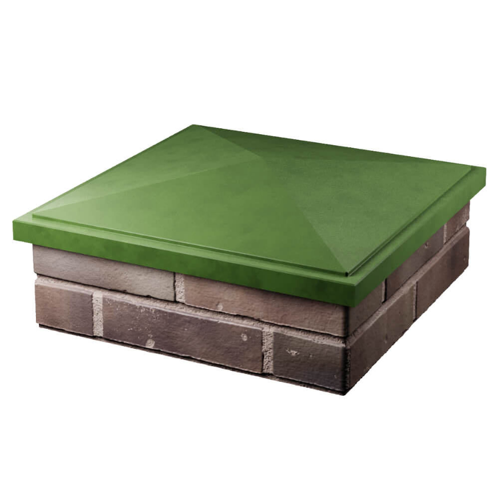 Колпак Zking БонаМоно Зеленый на столб 2х2 кирпича (515х515, 530х530мм) в Белгороде фото