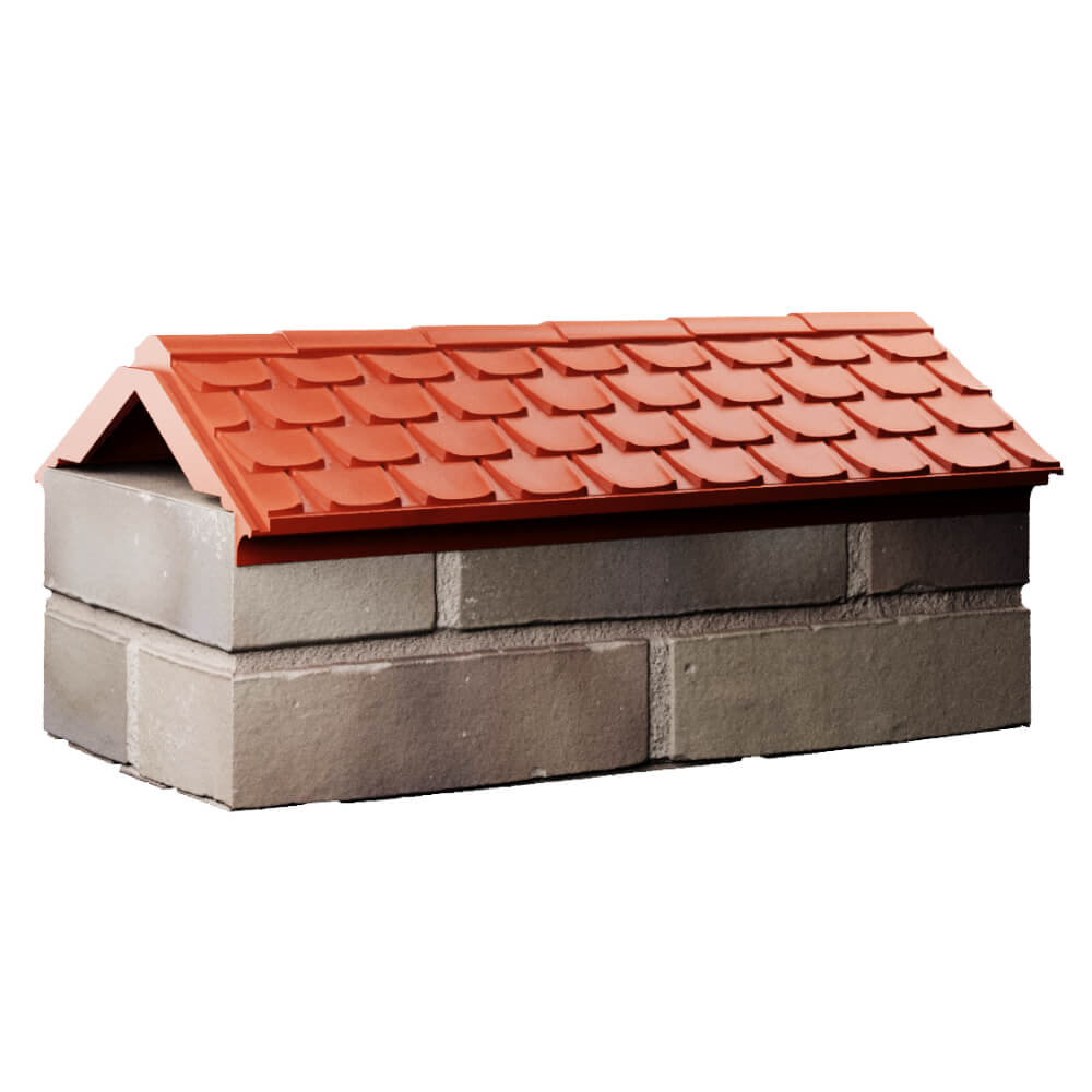 Парапет Zking Эльбрус Красный с посадкой на 1 кирпич (255мм) Белгород фото
