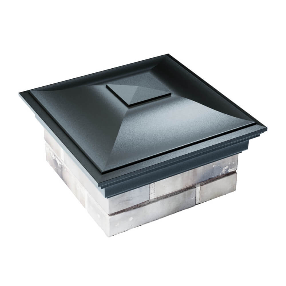 Колпак Zking Монблан Черный на столб 1.5х1.5 еврокирпича 0.7НФ (355х355мм) в Белгороде фото