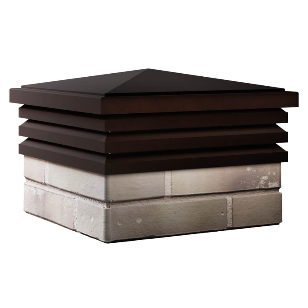 Колпак Zking Бона ХайТек Коричневый на столб 1.5х1.5 кирпича (385х385мм) в Белгороде фото