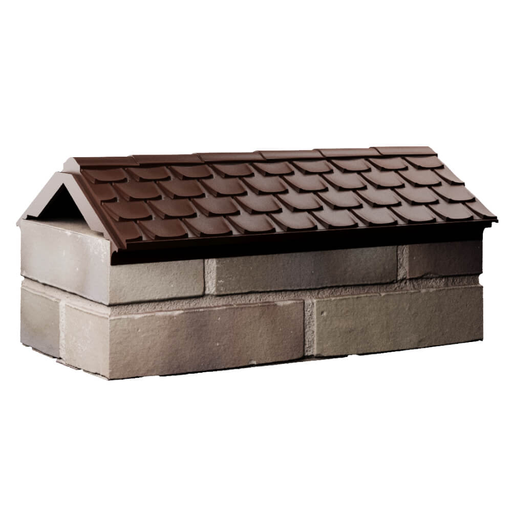 Парапет Zking Эльбрус Коричневый с посадкой на 1 кирпич (255мм) Белгород фото