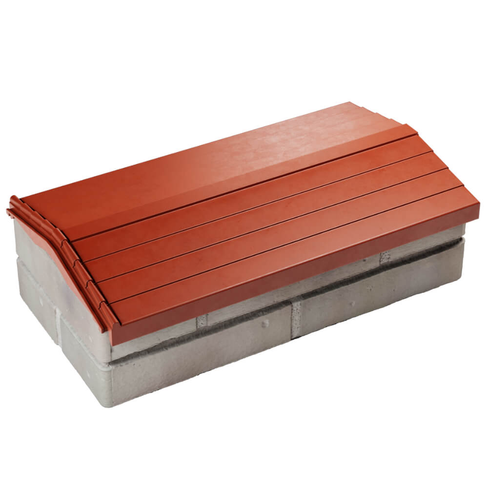 Парапет Zking Бона ХайТек Красный с посадкой на 1 кирпич (200/225/255мм) в Белгороде фото